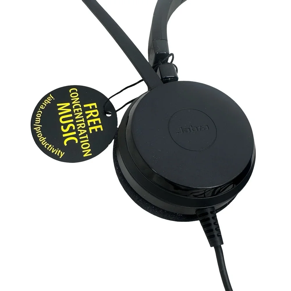 Jabra Evolve 20 Wired On-Ear Headset Black‎ USB-A Skype for Business HSC016